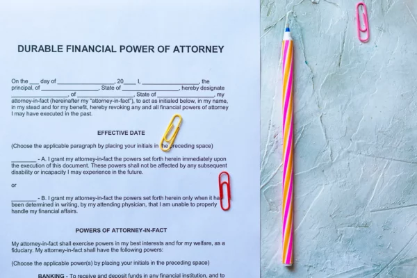 A Durable financial power of attorney